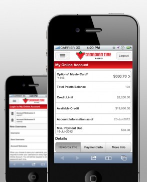 Credit Card Mobile Website