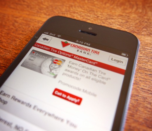 Credit Card Mobile Website example image 2