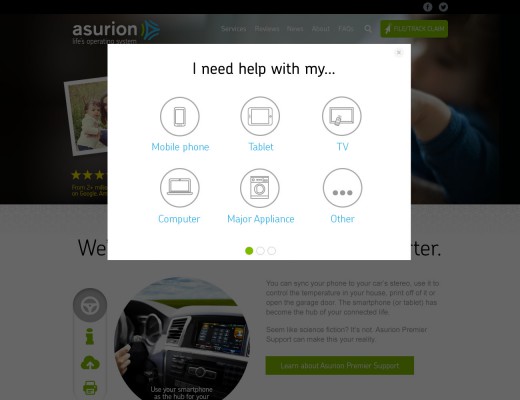 Asurion Service Widget Redesign example image 2